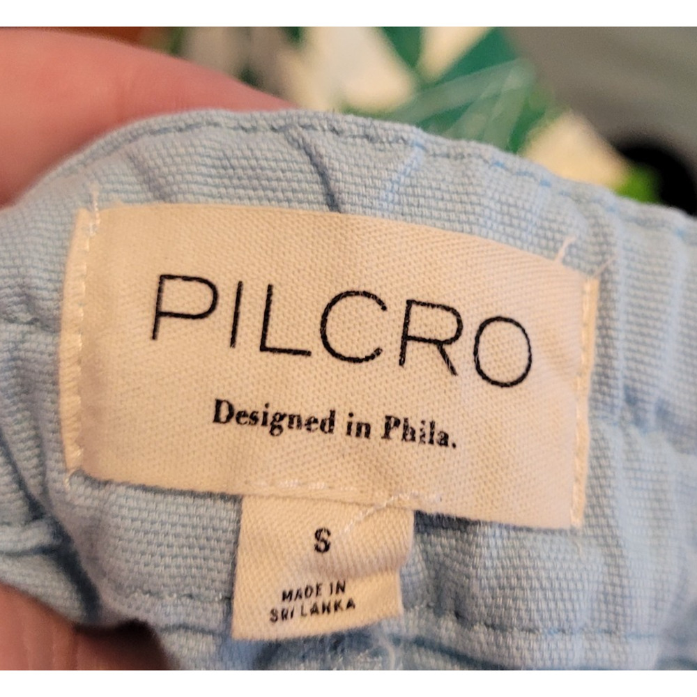 Pilcro Light Blue Izzie Barrel Wide Leg Elastic Waist Pants Small Boho Chic - Picture 9 of 11